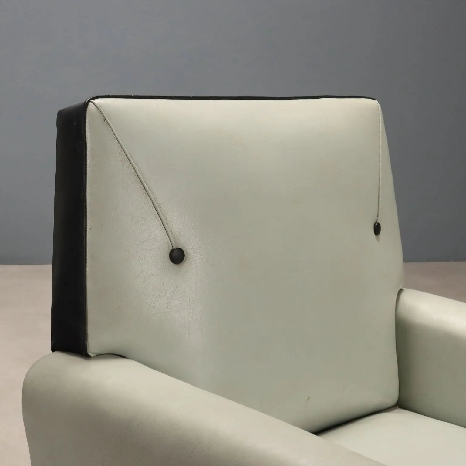 Vintage Armchairs Two-Tone Leatherette Design Italy 1960s | Modernism | Armchairs