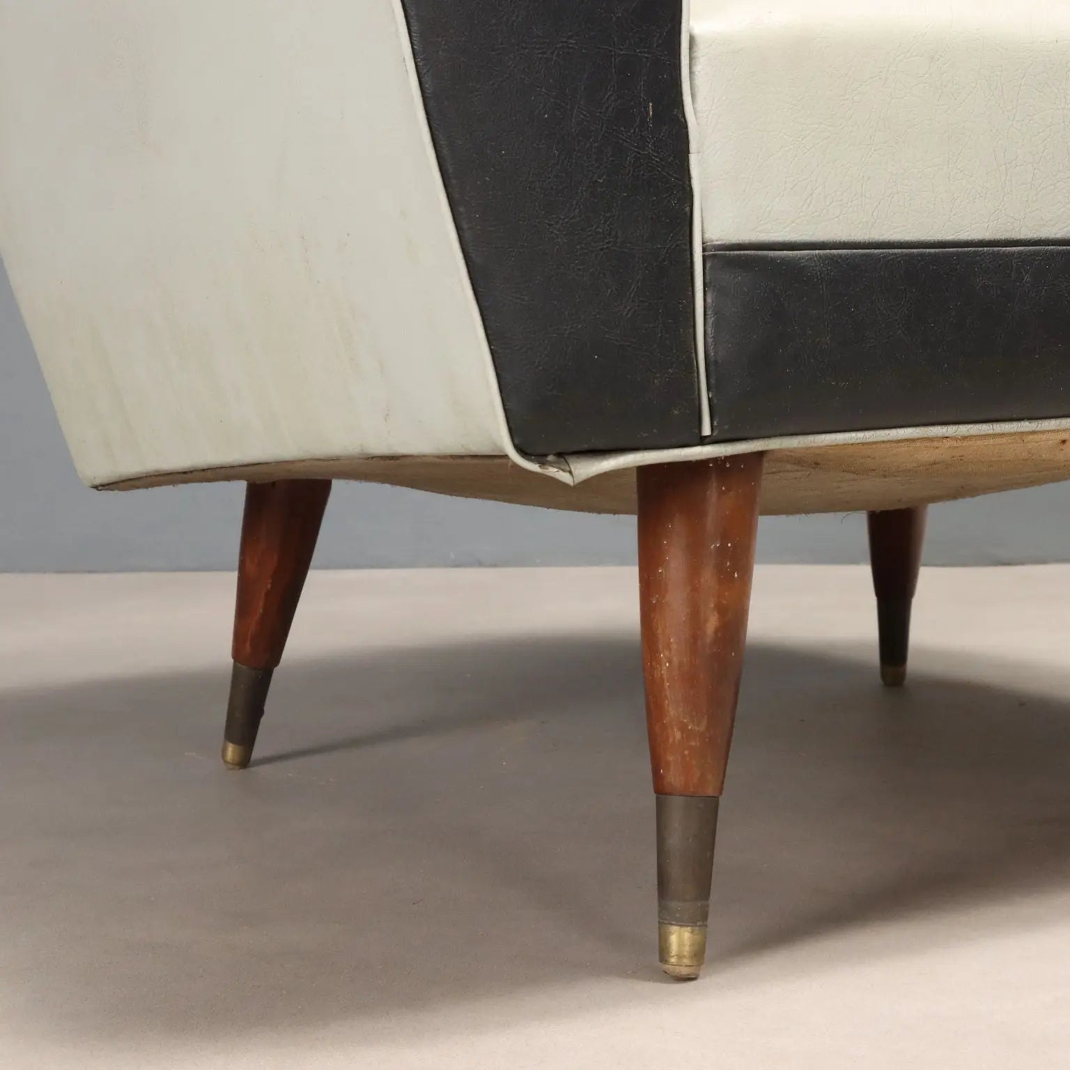 Vintage Armchairs Two-Tone Leatherette Design Italy 1960s | Modernism | Armchairs