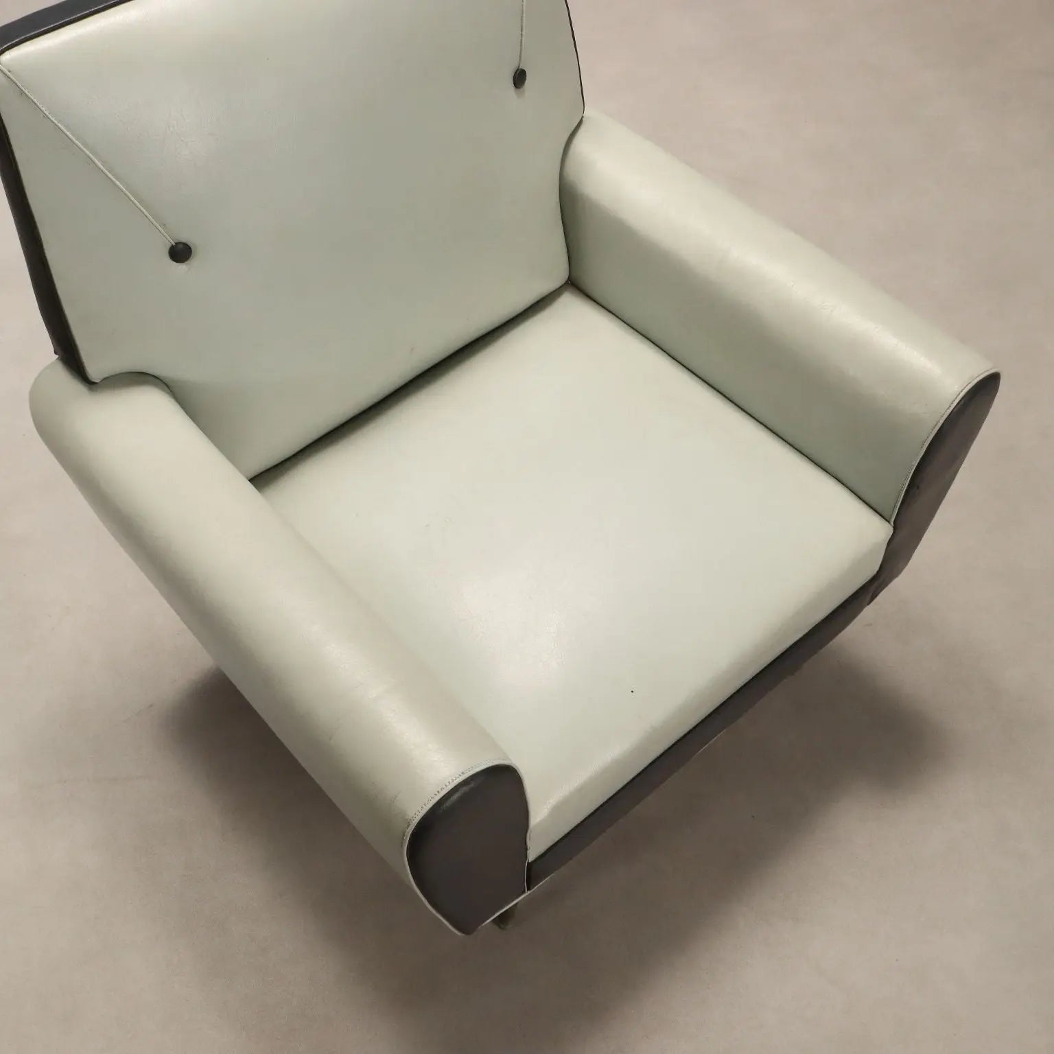 Vintage Armchairs Two-Tone Leatherette Design Italy 1960s | Modernism | Armchairs