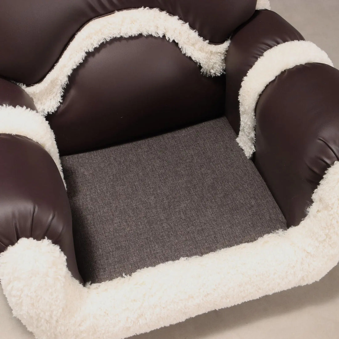 1970s Armchairs in Faux Leather and Fur - Mid-Century