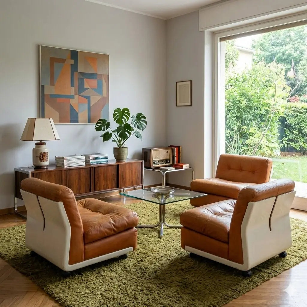Three Amanta Armchairs by Mario Bellini - 1970s