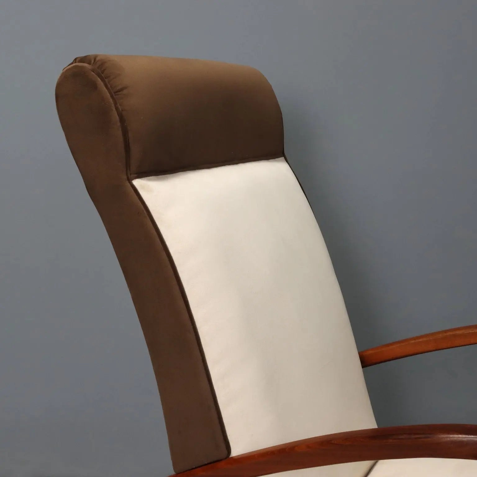 Vintage Armchairs Painted Beech Two-Tone Fabric Design 1950s - 1950s | Modernism | Armchairs