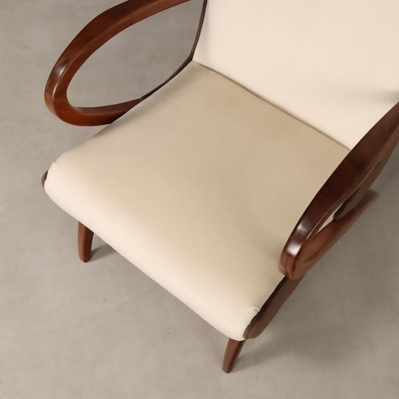 Vintage Armchairs Painted Beech Two-Tone Fabric Design 1950s - 1950s | Modernism | Armchairs