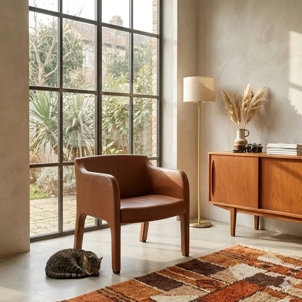 Busnelli System Armchair Vintage Leather Foam Design 2000s | Modernism | Armchairs