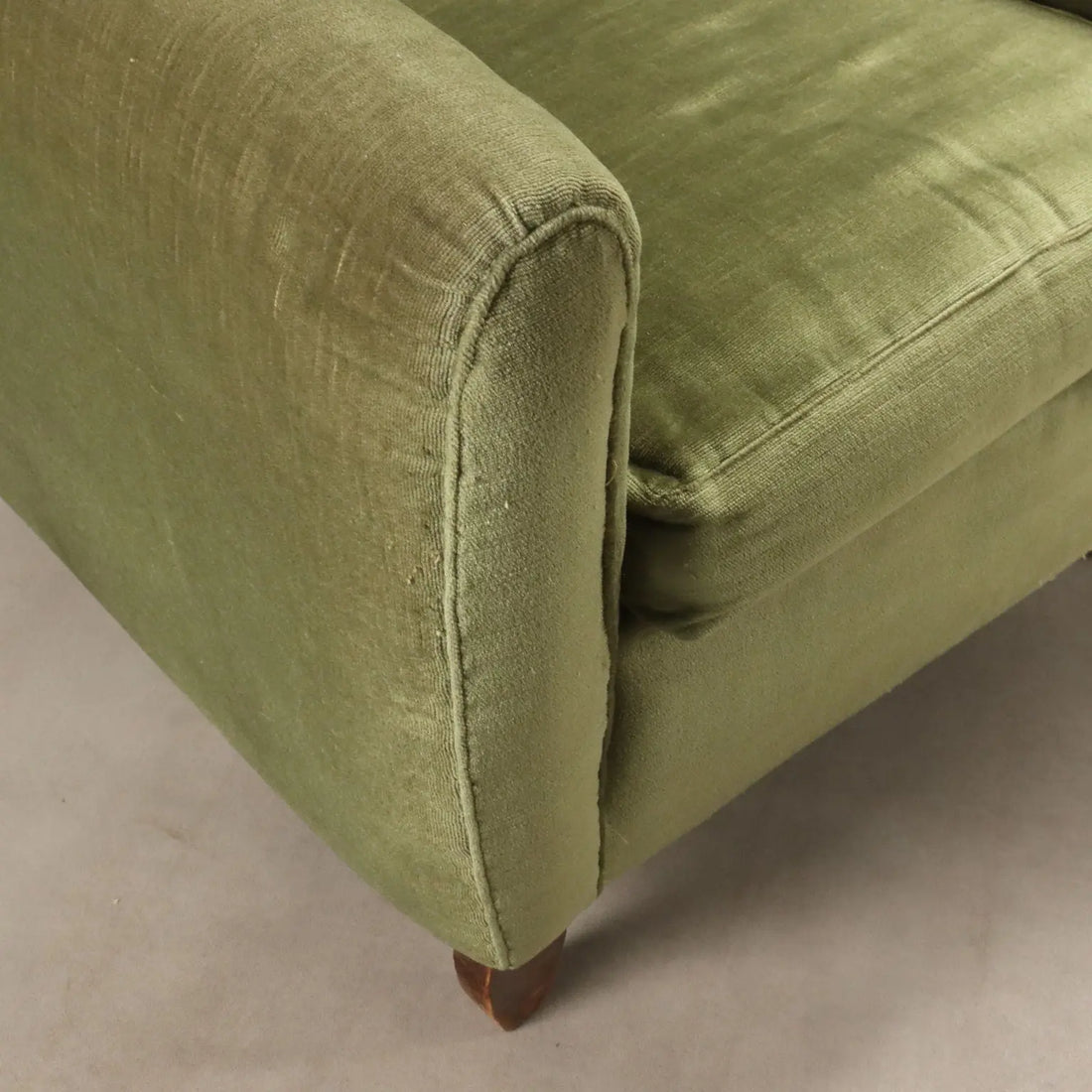 Vintage Armchairs Velvet Wood Design Italy 1940s-1950s