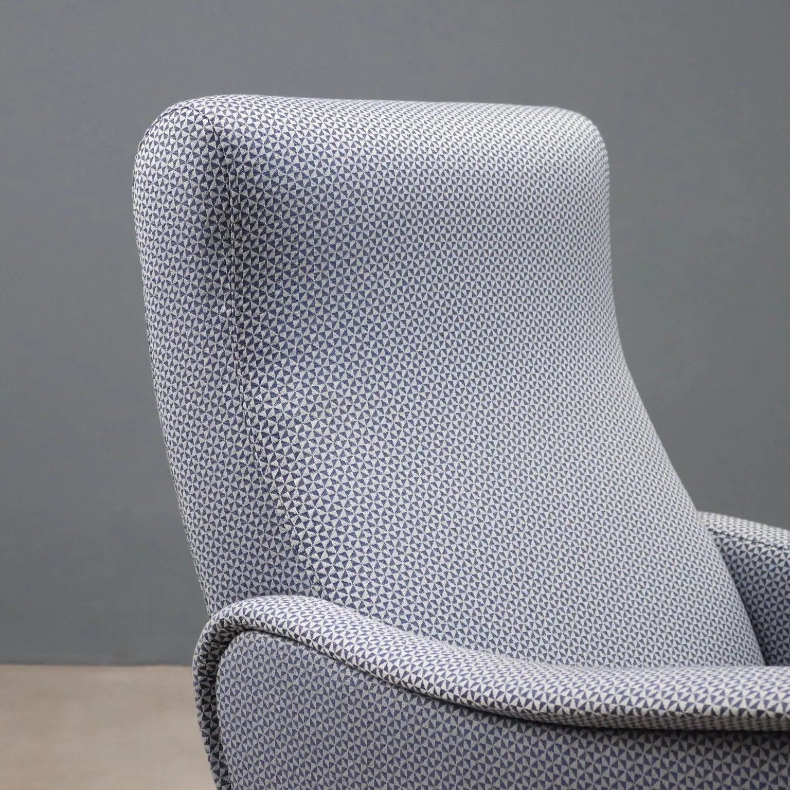Vintage Armchair Foam Fabric Metal Design Italy 1960s