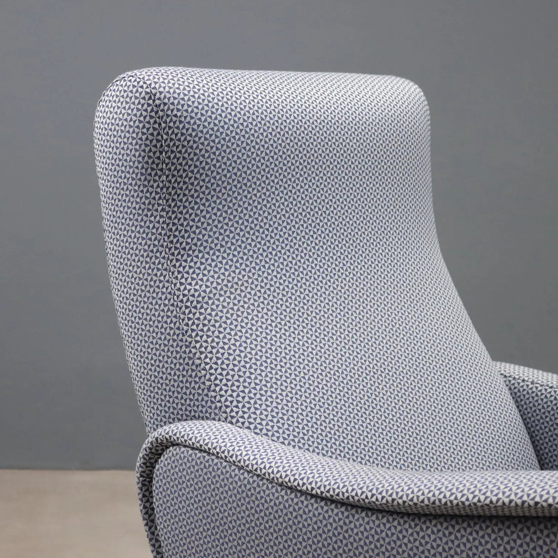 Vintage Armchair Foam Fabric Metal Design Italy 1960s
