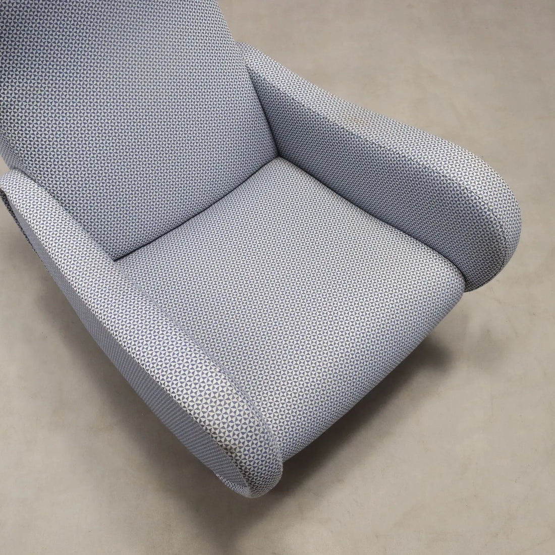 Vintage Armchair Foam Fabric Metal Design Italy 1960s