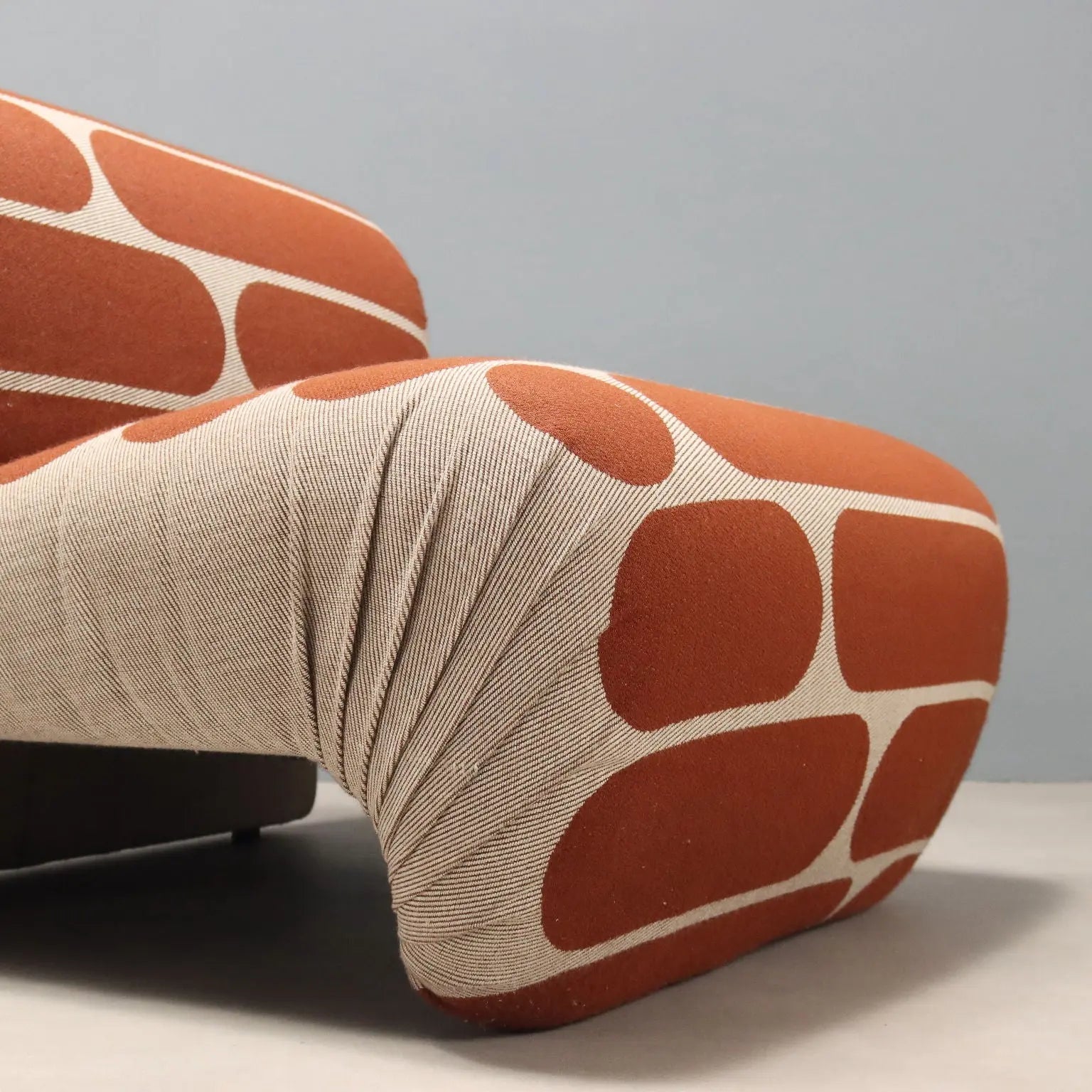 Vintage Armchairs Fabric Foam Design Italy 1970s