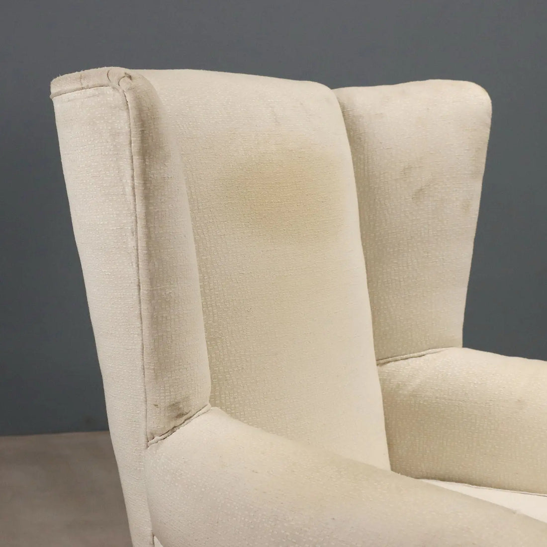 Vintage Bergère Armchair Beech Fabric Design 1950s