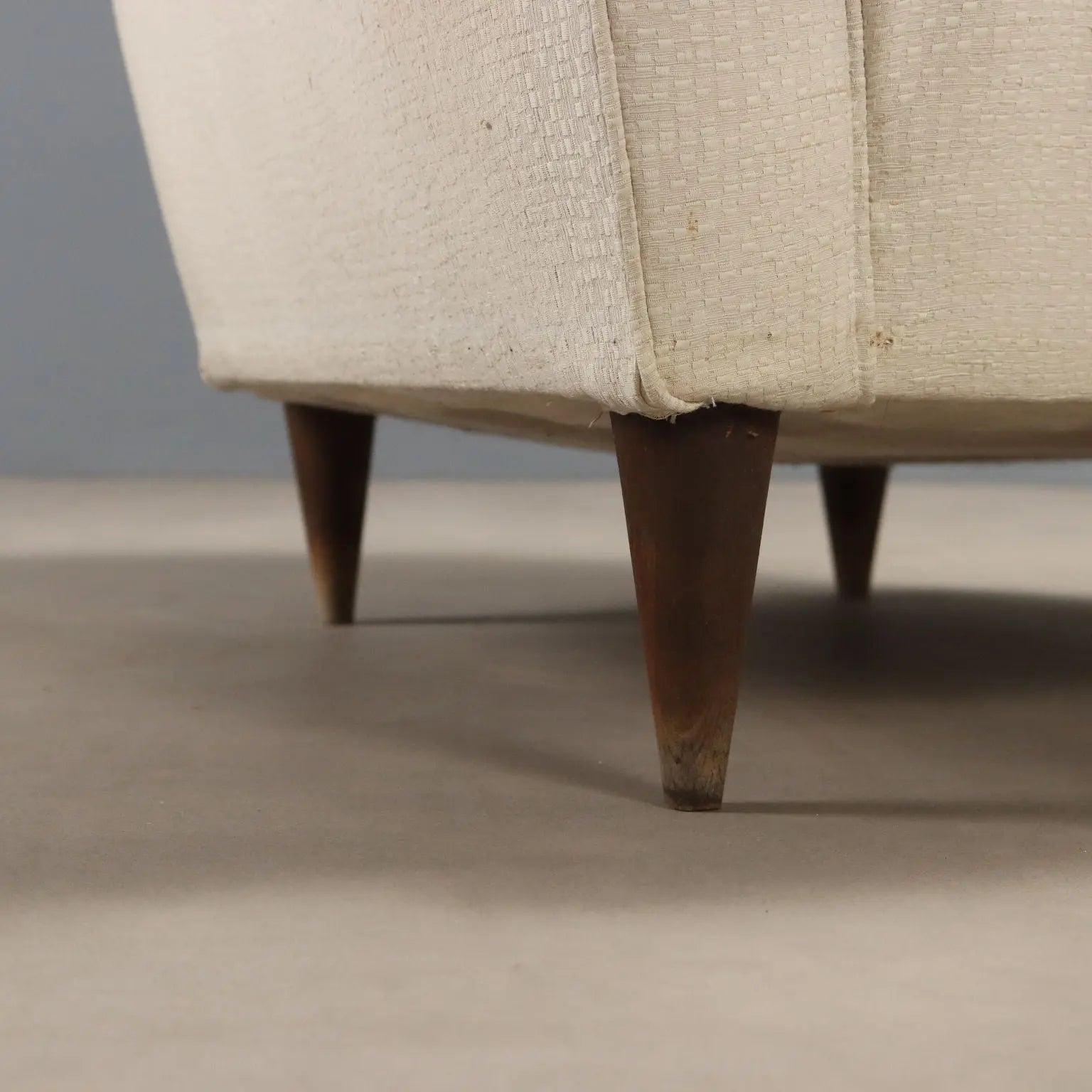 Vintage Bergère Armchair Beech Fabric Design 1950s