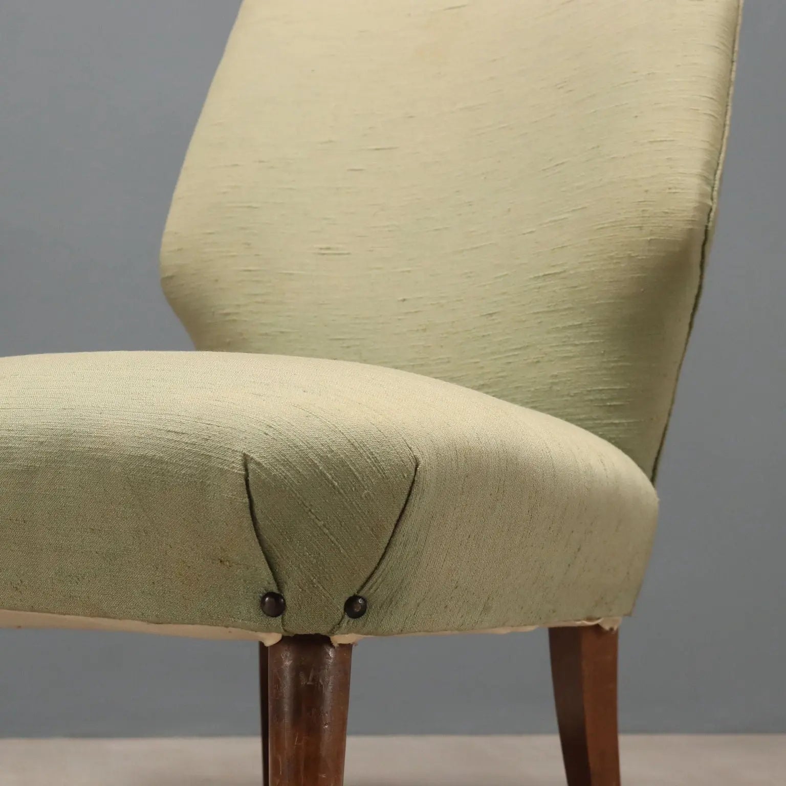 Vintage Armchairs Beech Fabric Design Italy 1960s