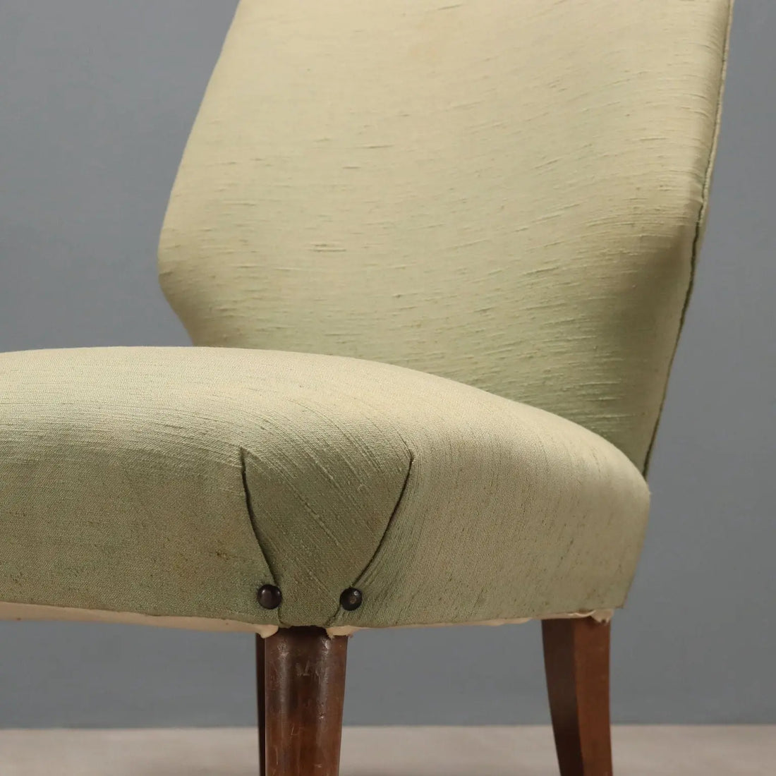 Vintage Armchairs Beech Fabric Design Italy 1960s