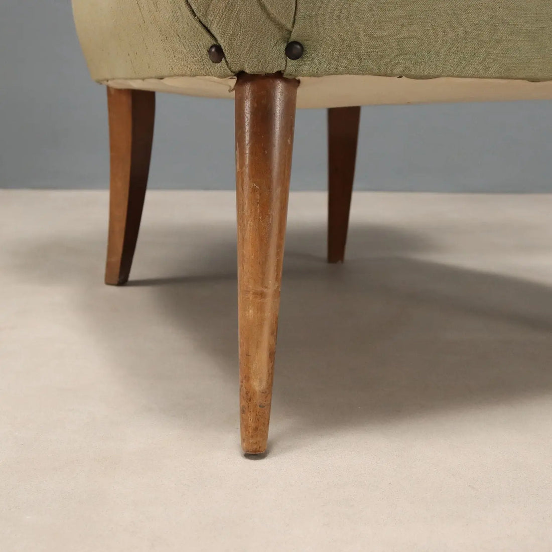 Vintage Armchairs Beech Fabric Design Italy 1960s