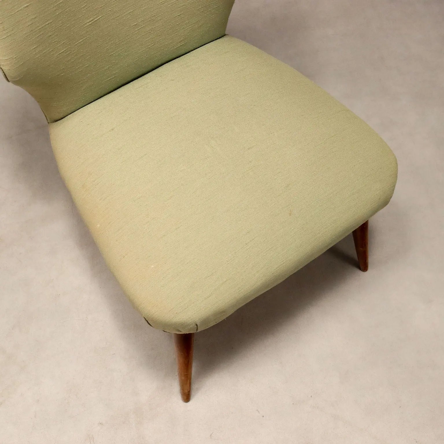 Vintage Armchairs Beech Fabric Design Italy 1960s