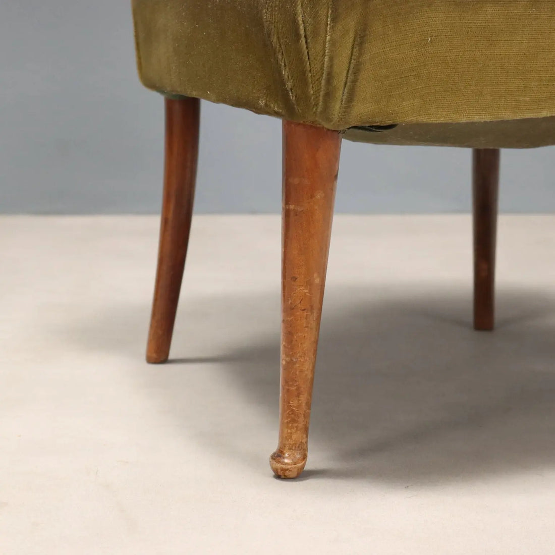 Vintage Armchairs Velvet Painted Beech Design 1950s-1960s