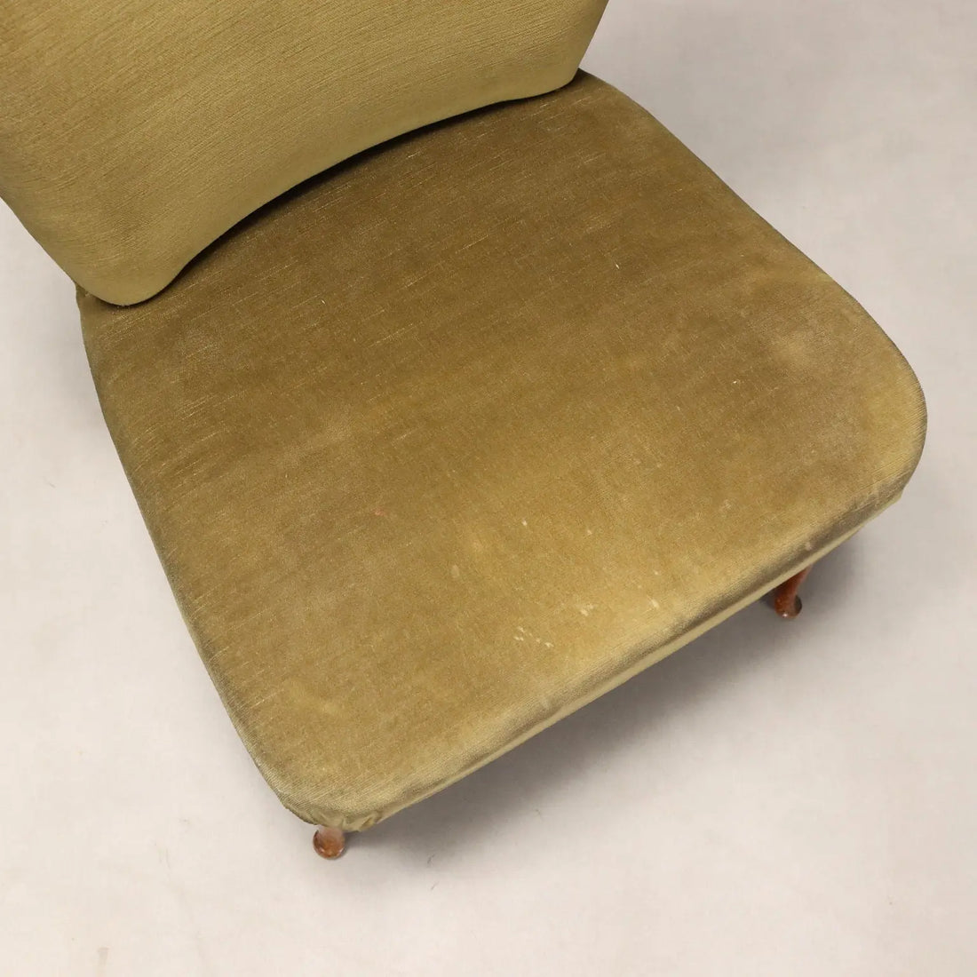 Vintage Armchairs Velvet Painted Beech Design 1950s-1960s