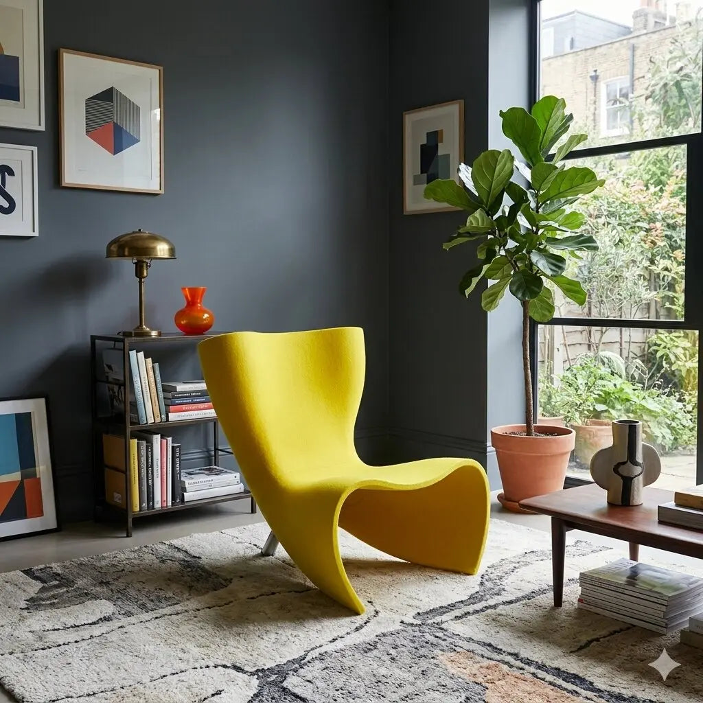 Cappellini Felt Chair Vintage Design Marc Newson Italy 1990s
