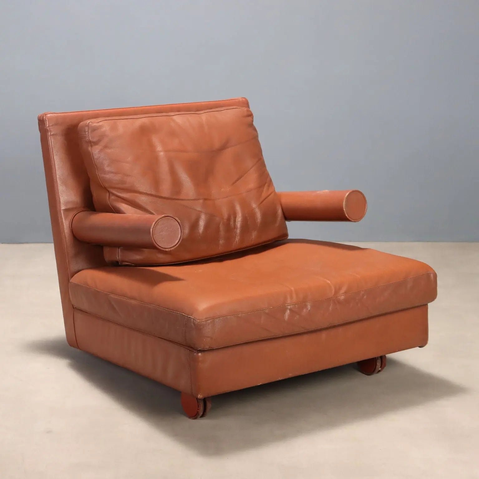 B&B Baisity Armchair Vintage Design Antonio Citterio Leather 1980s