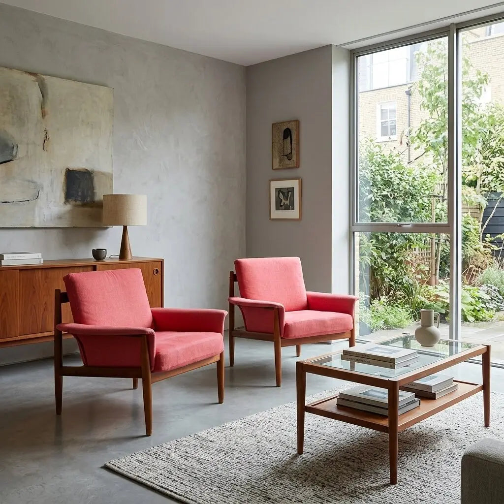 France & Son 118 Armchairs Design Grete Jalk Denmark 1960s