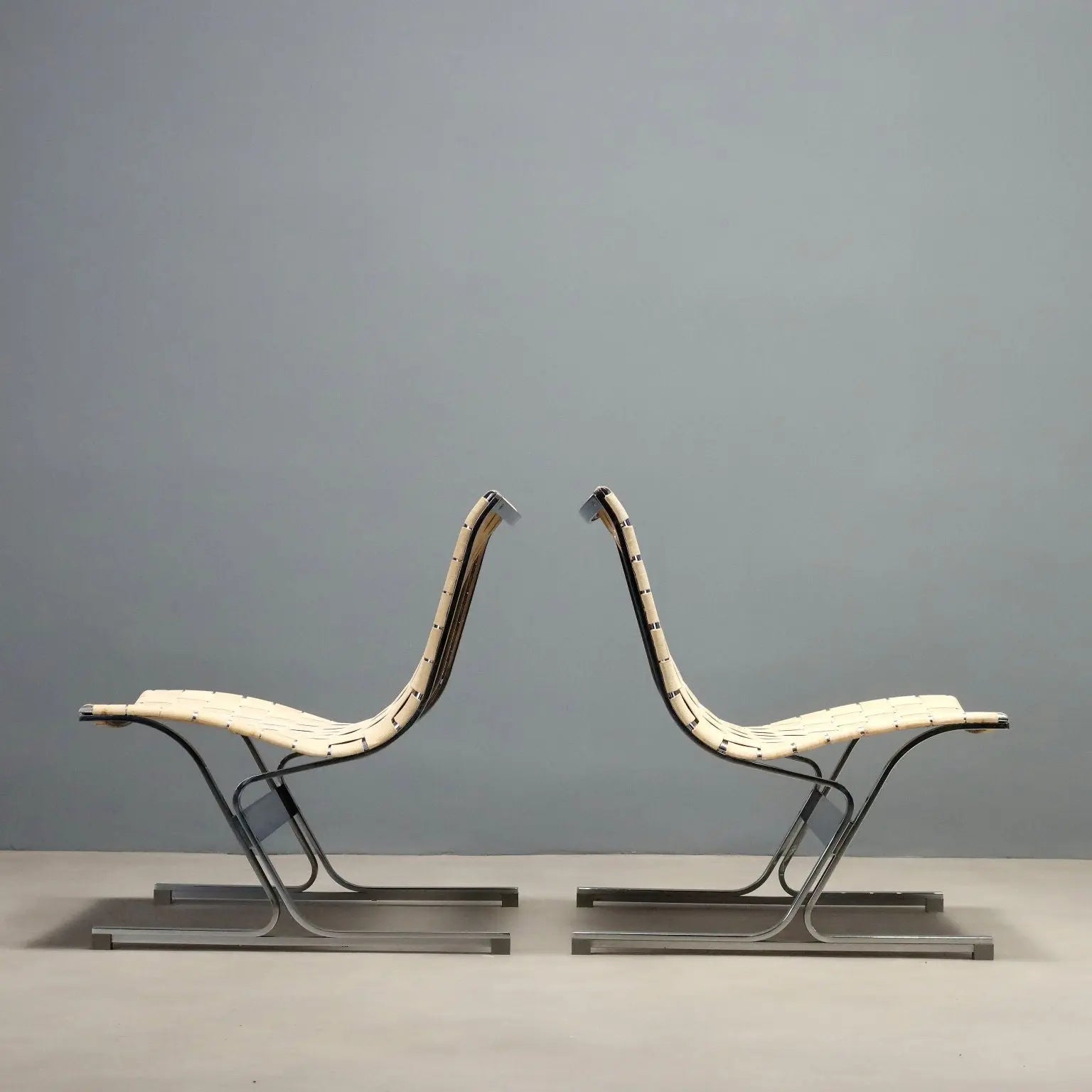 Vintage Armchairs ICF PLR 1 Design Ross Littel Italy 1970s