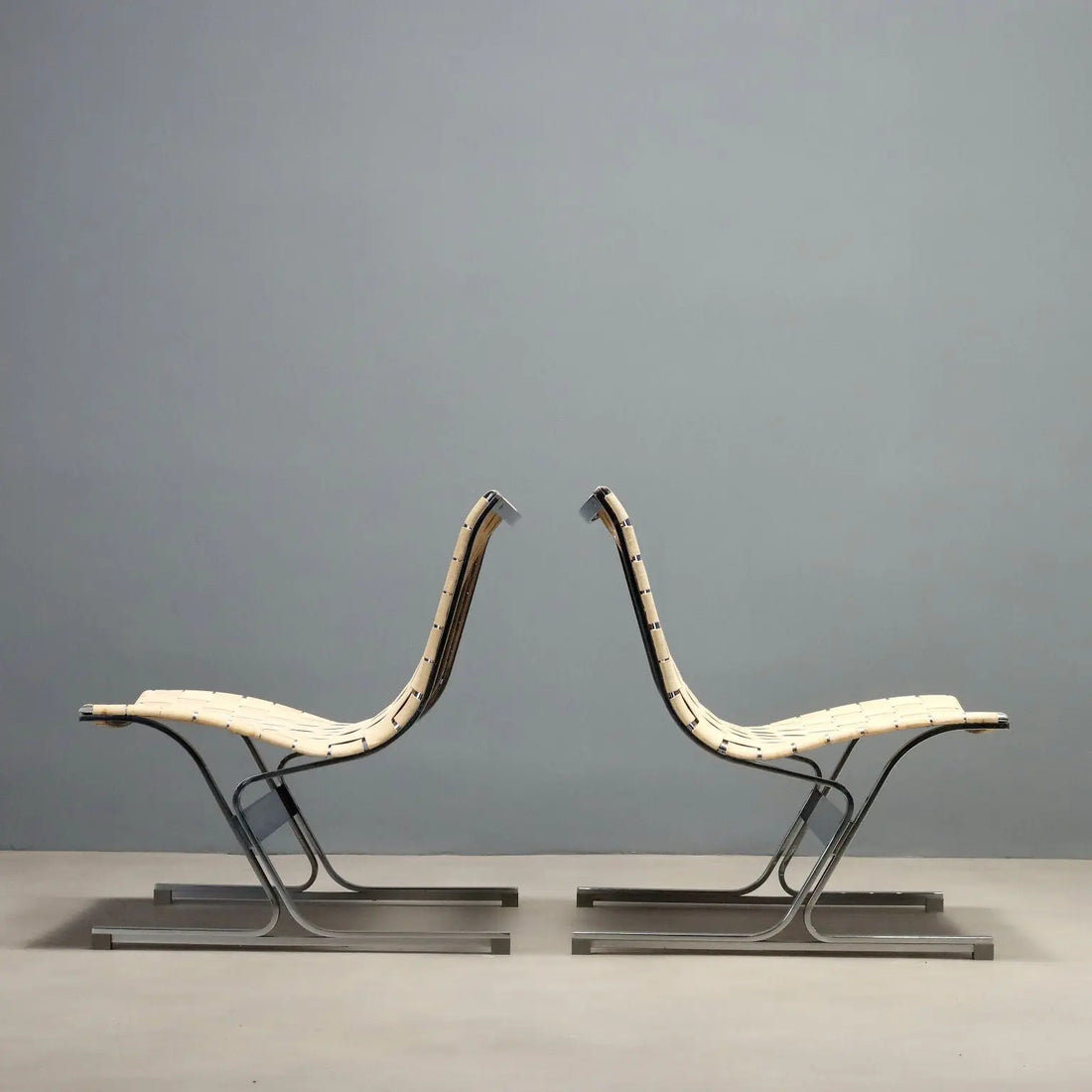 Vintage Armchairs ICF PLR 1 Design Ross Littel Italy 1970s