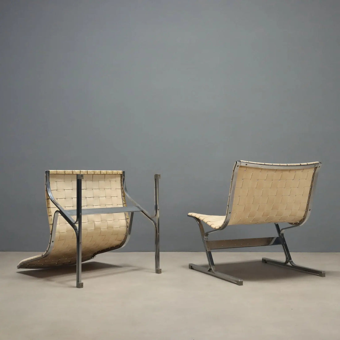 Vintage Armchairs ICF PLR 1 Design Ross Littel Italy 1970s