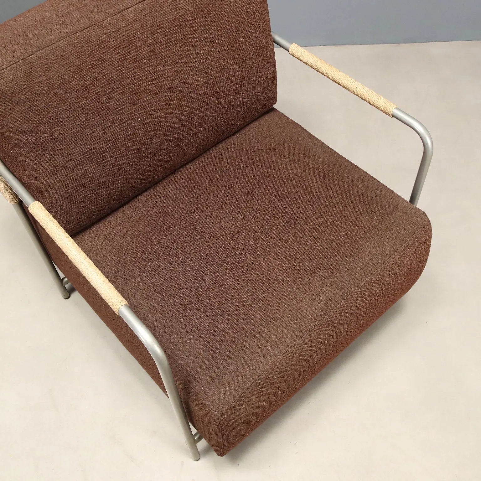 Vintage Calligaris Armchairs Metal Design Italy 1980s