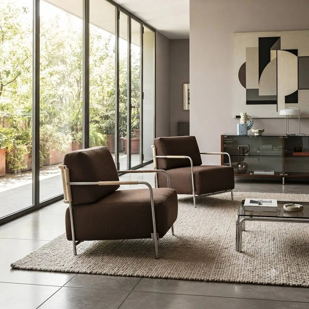 Vintage Calligaris Armchairs Metal Design Italy 1980s