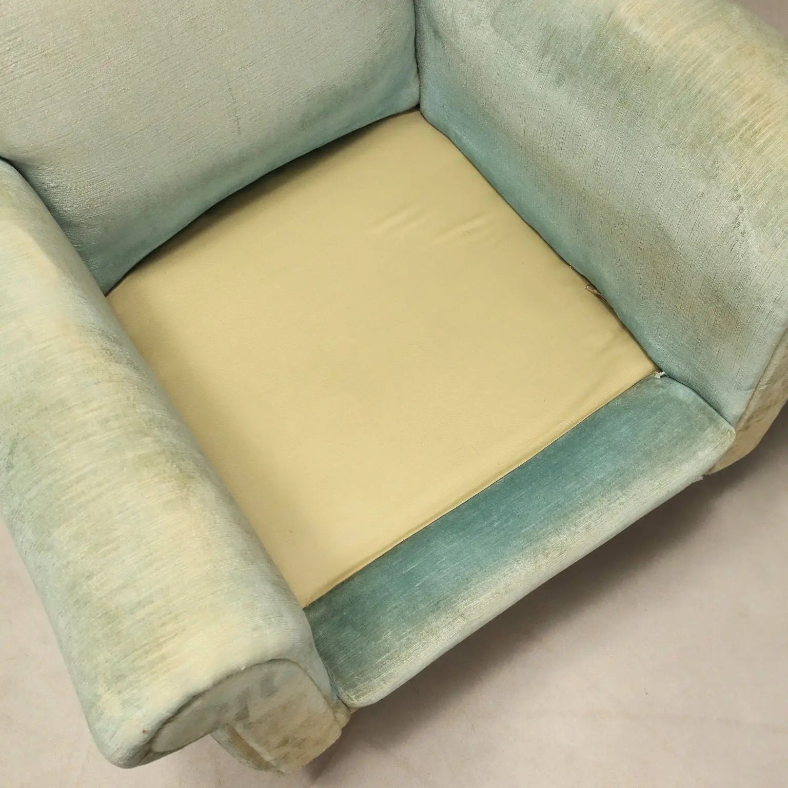Vintage Armchairs Fabric Padding Design Italy 1950s