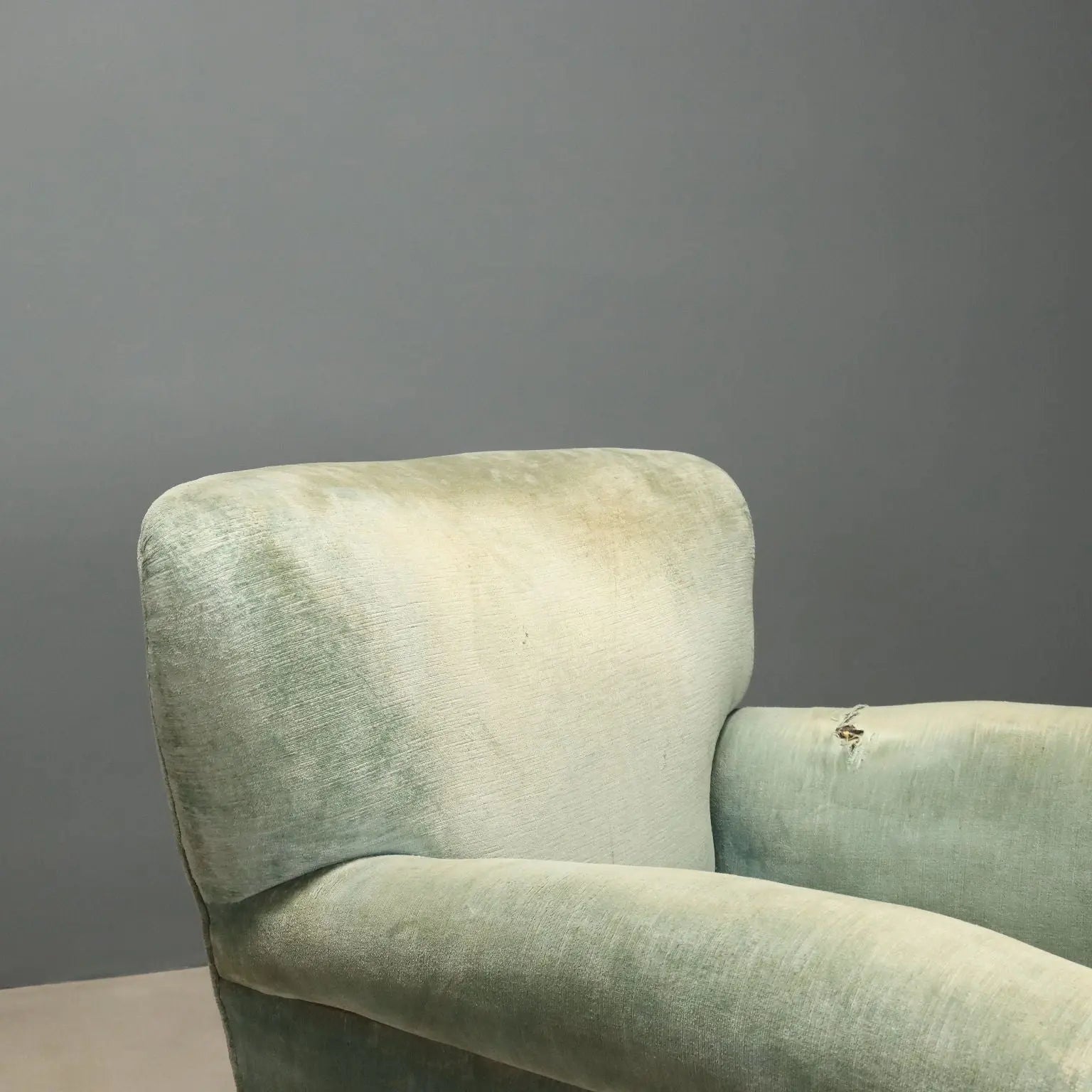 Vintage Armchairs Fabric Padding Design Italy 1950s