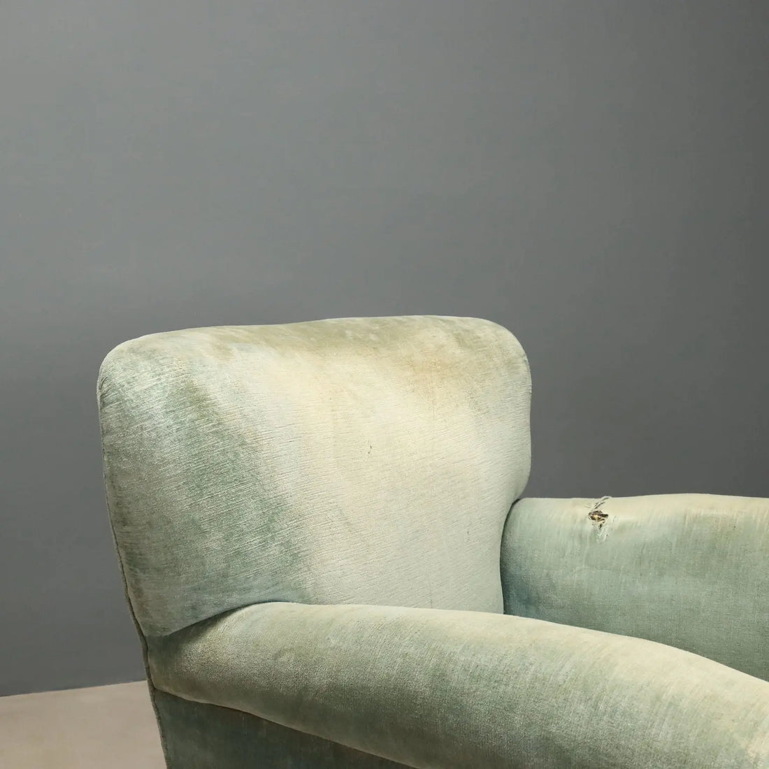 Vintage Armchairs Fabric Padding Design Italy 1950s
