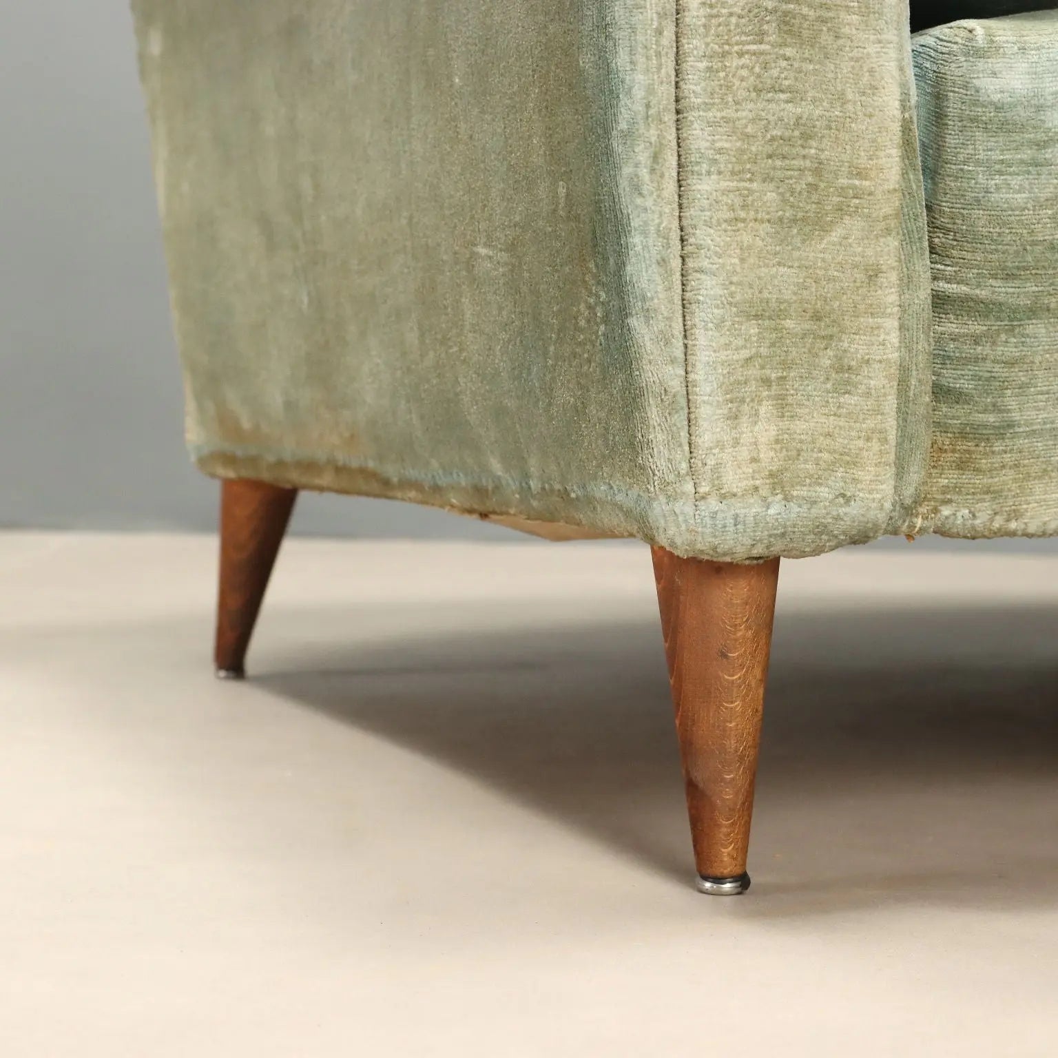 Vintage Armchairs Fabric Padding Design Italy 1950s