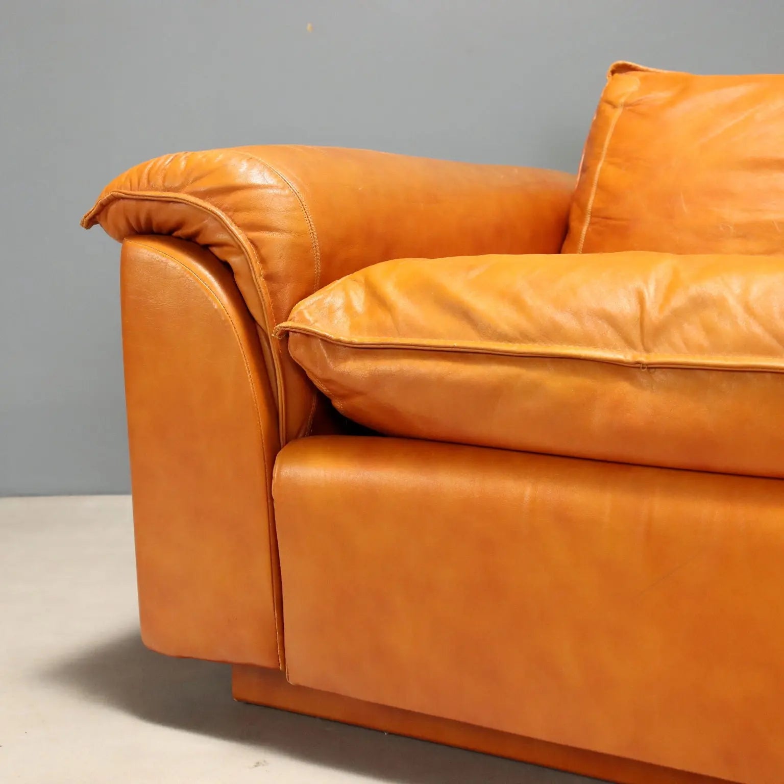 Vintage Armchairs Leather Foam Design Italy 1970s-1980s