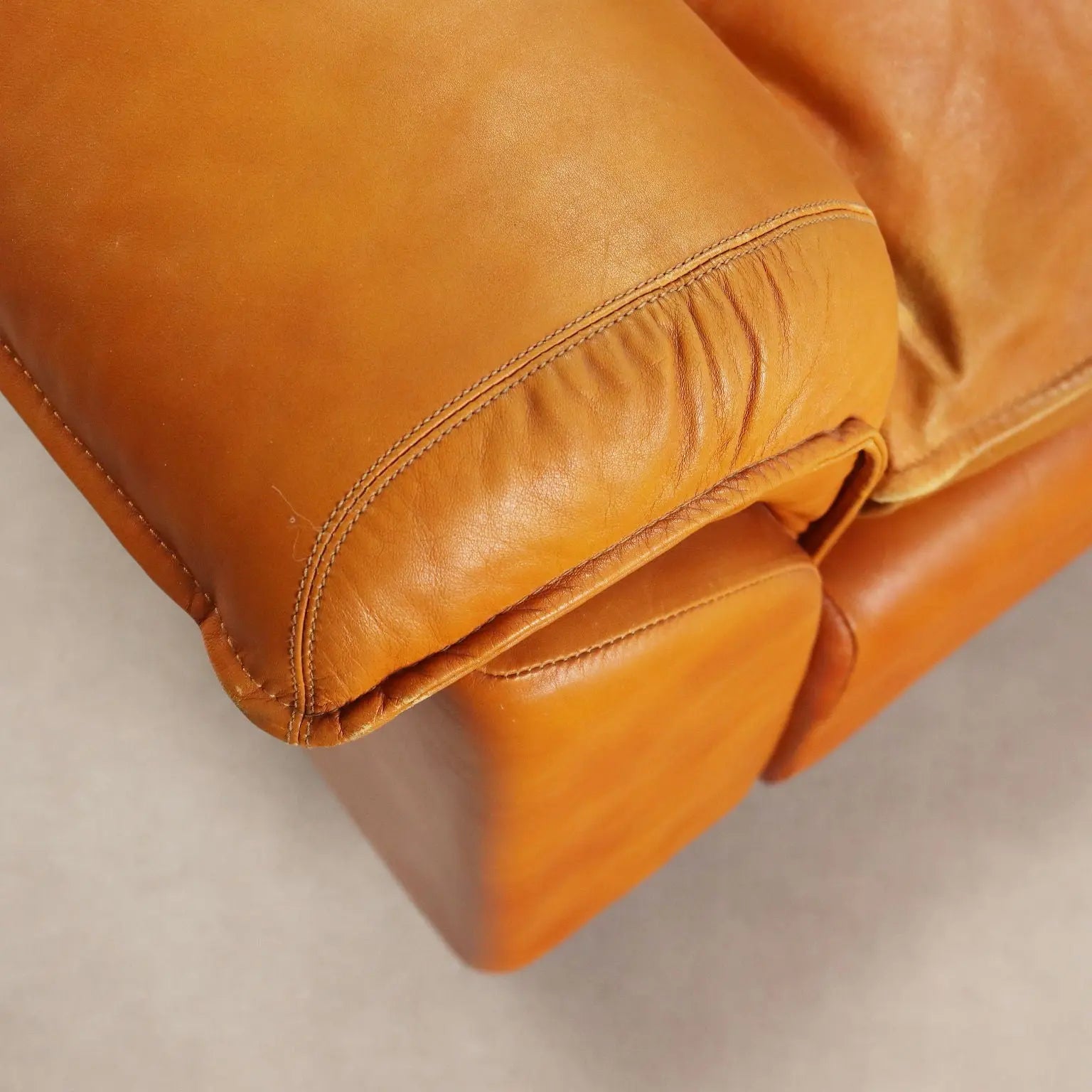 Vintage Armchairs Leather Foam Design Italy 1970s-1980s