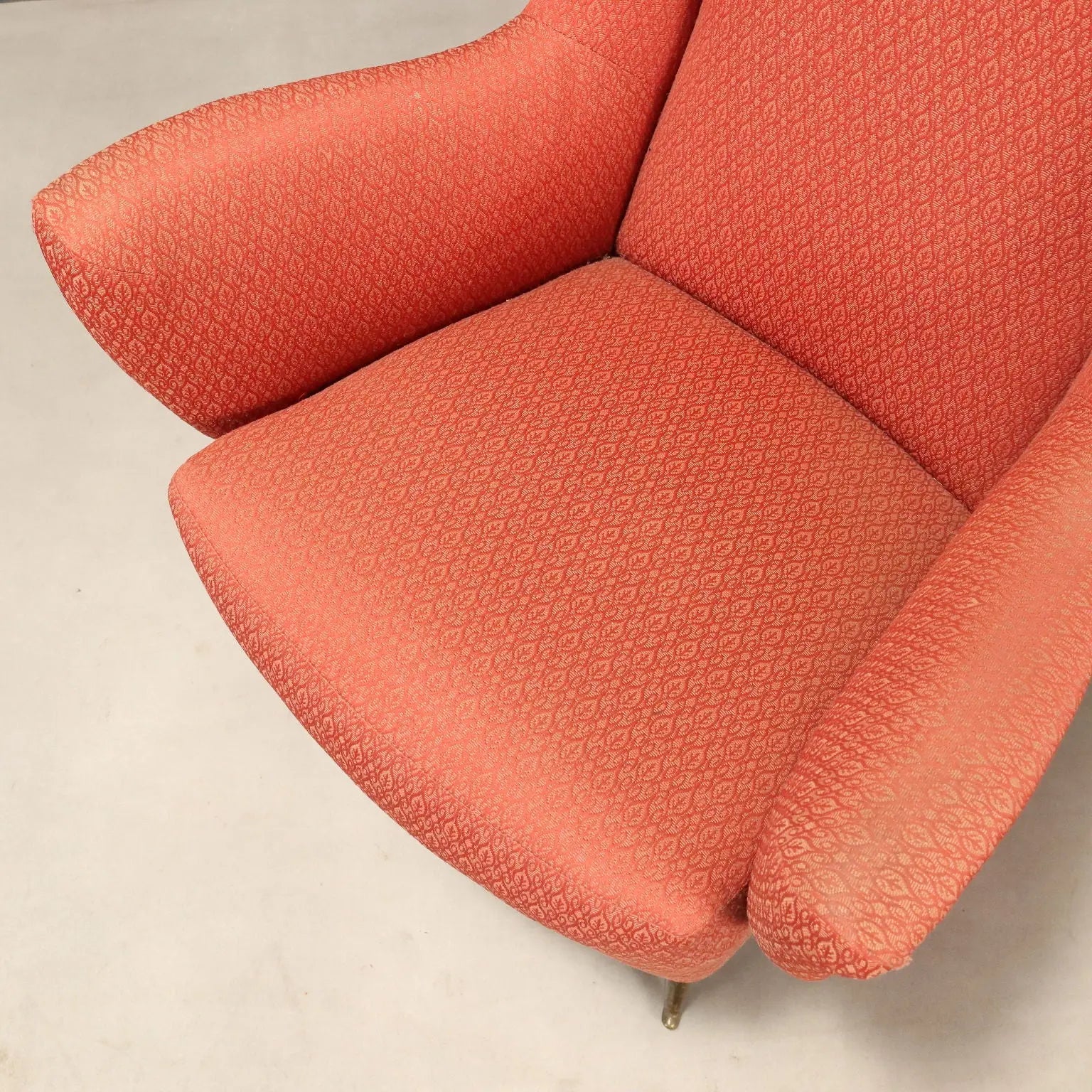 1950s Vintage Armchairs with Brass Legs