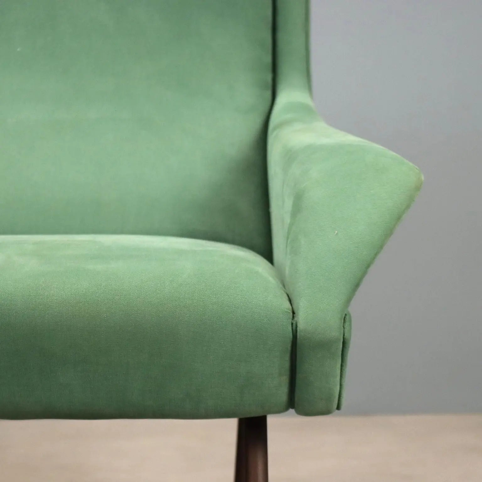 1960s Corner Sofa in Green Fabric