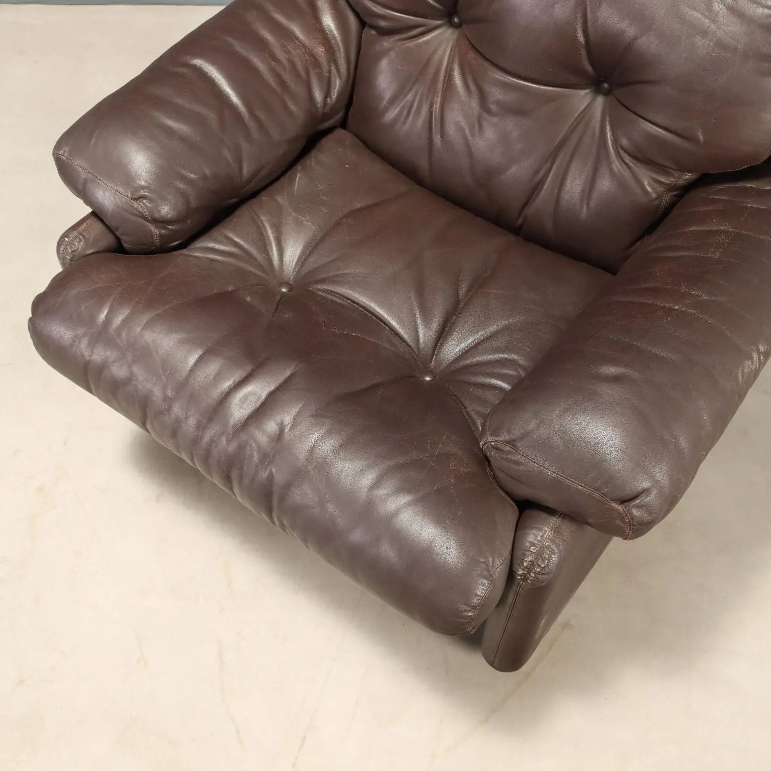 Pair of Scarpa Coronado Leather Armchairs