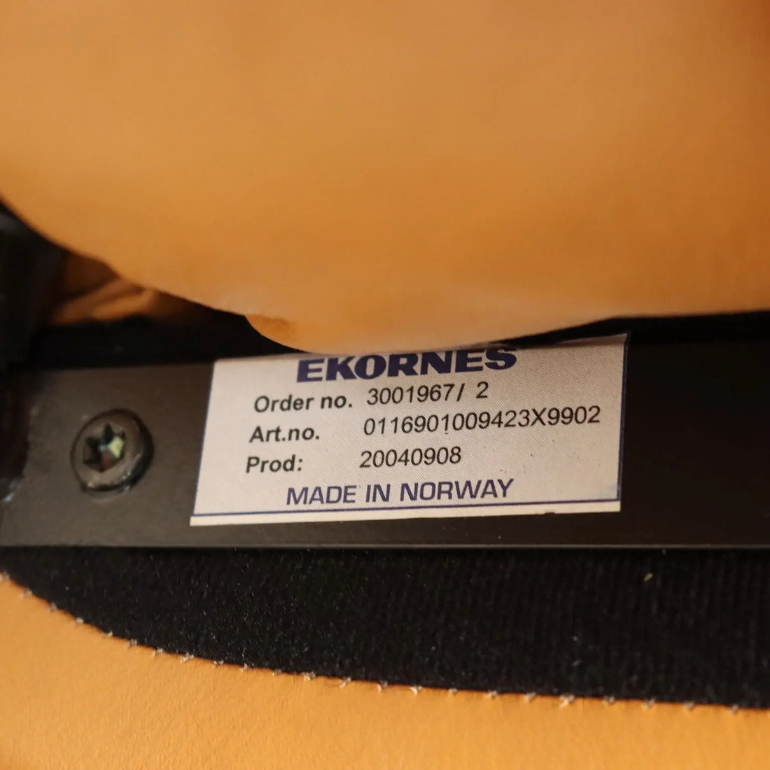 1980s Ekornes Armchair with Cognac Leather Footstool