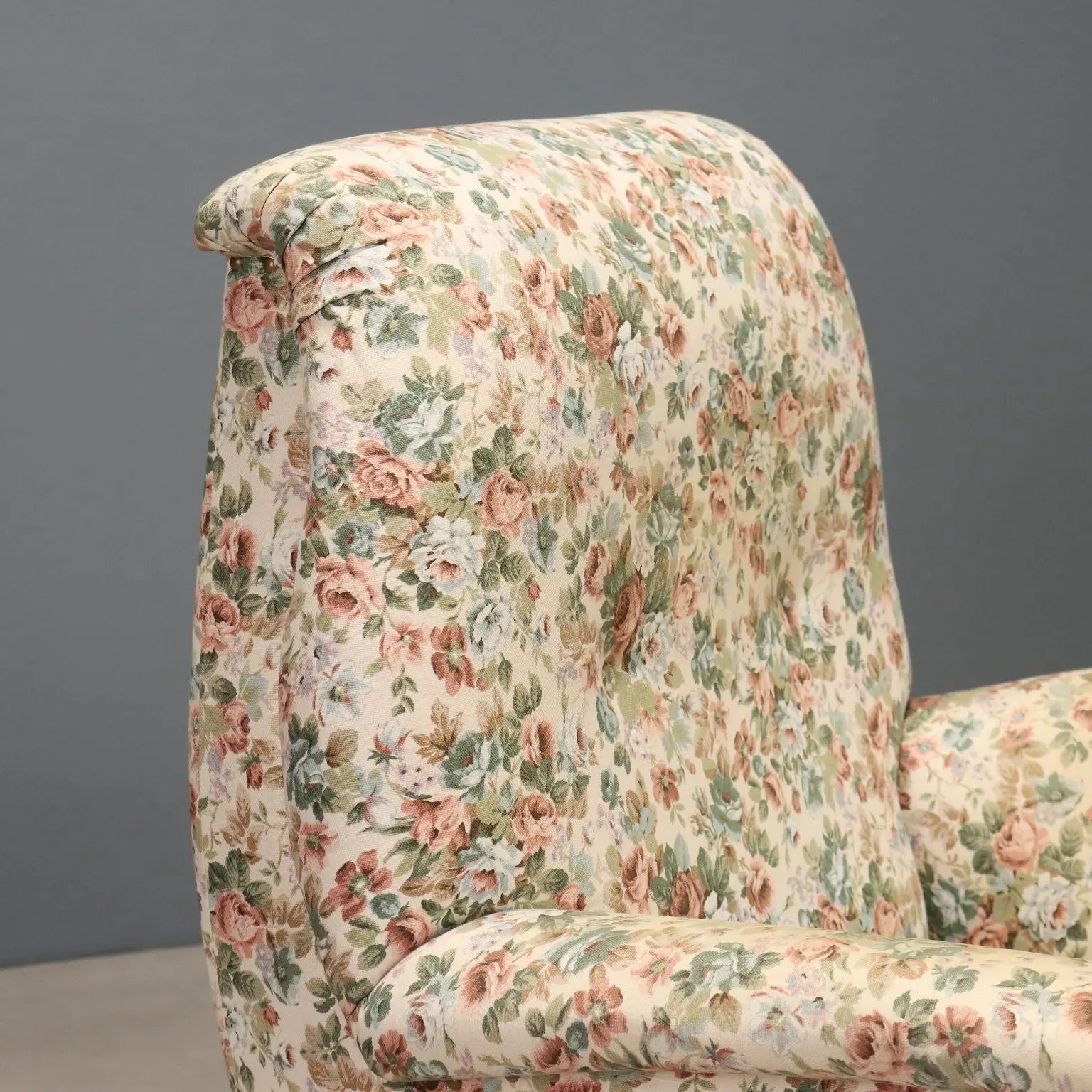 Vintage 1960s Armchair in Floral Fabric