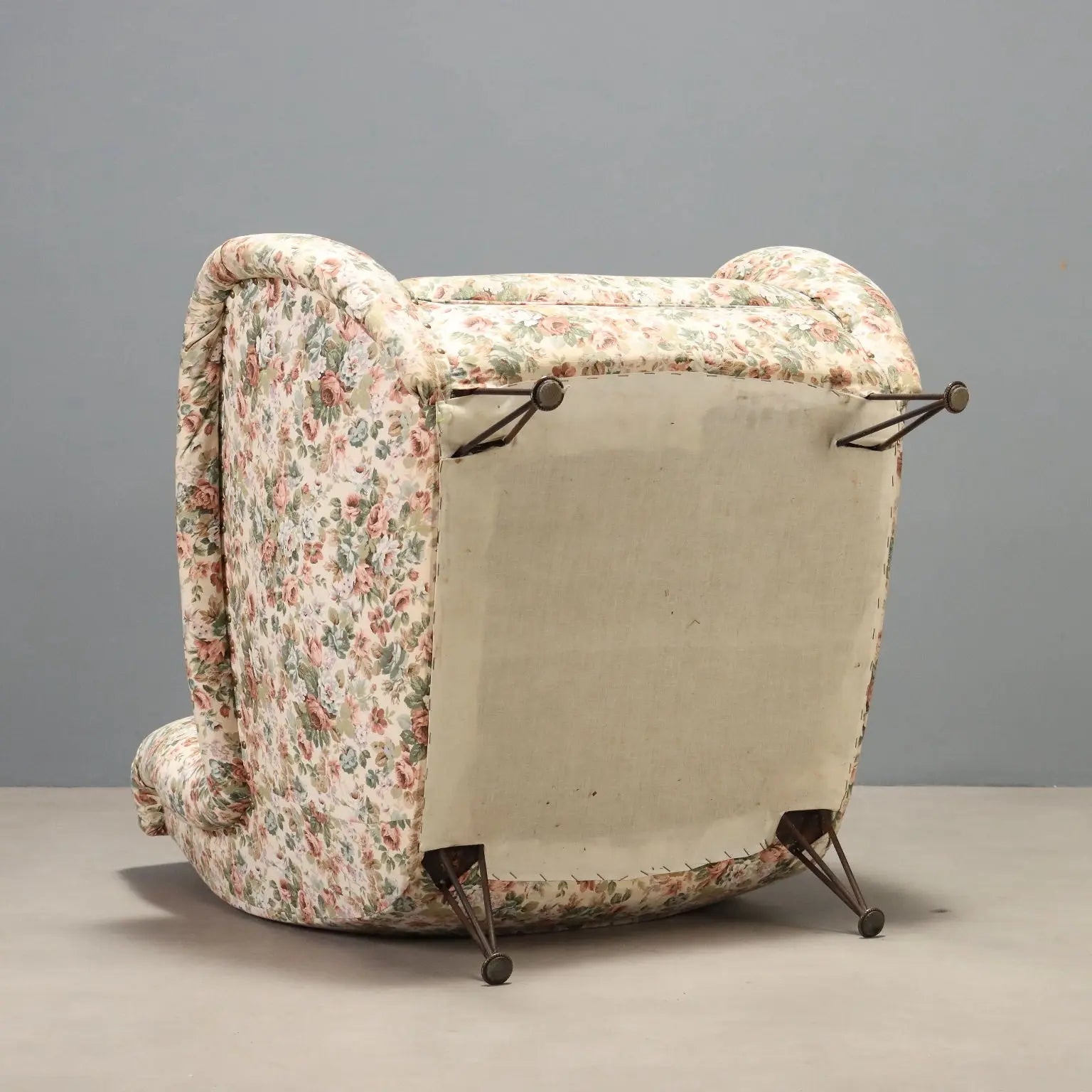 Vintage 1960s Armchair in Floral Fabric