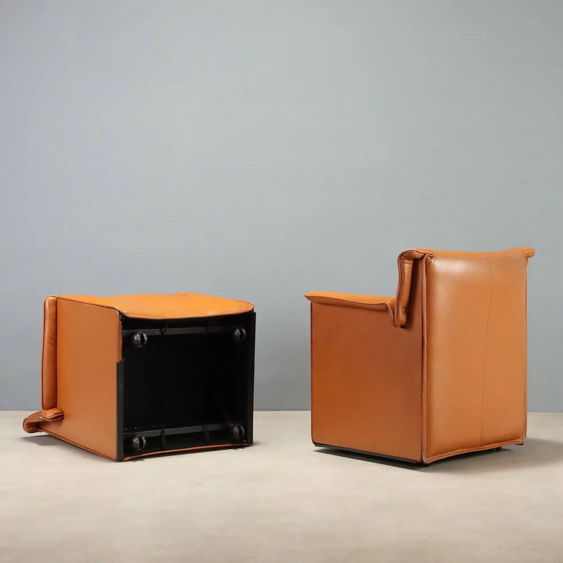 Vintage Armchairs B&B Laurianetta Design Afra and Tobia Scarpa 1980s
