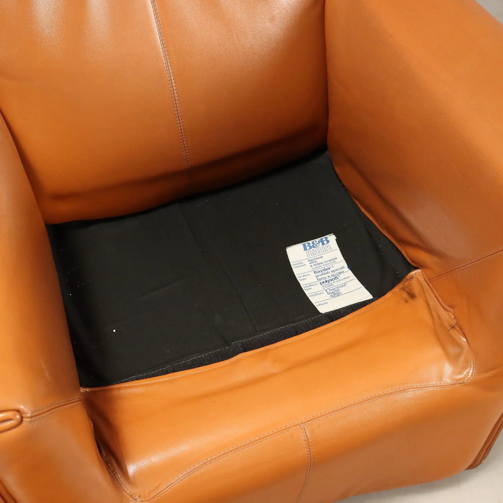 Vintage Armchairs B&B Laurianetta Design Afra and Tobia Scarpa 1980s
