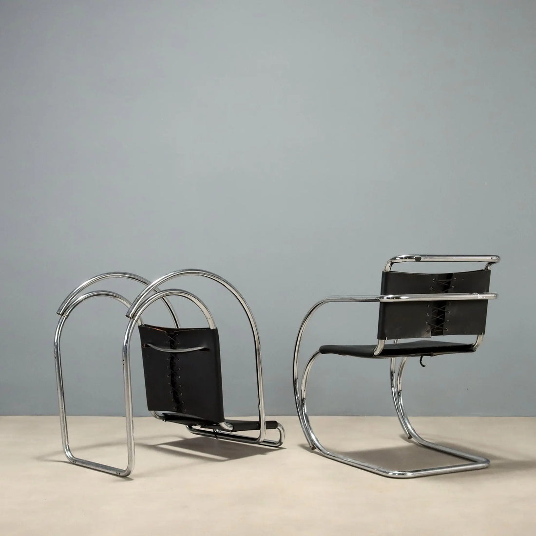 Vintage Armchair MR 20 Vintage Design Mies Van der Rohe 1970s-1980s