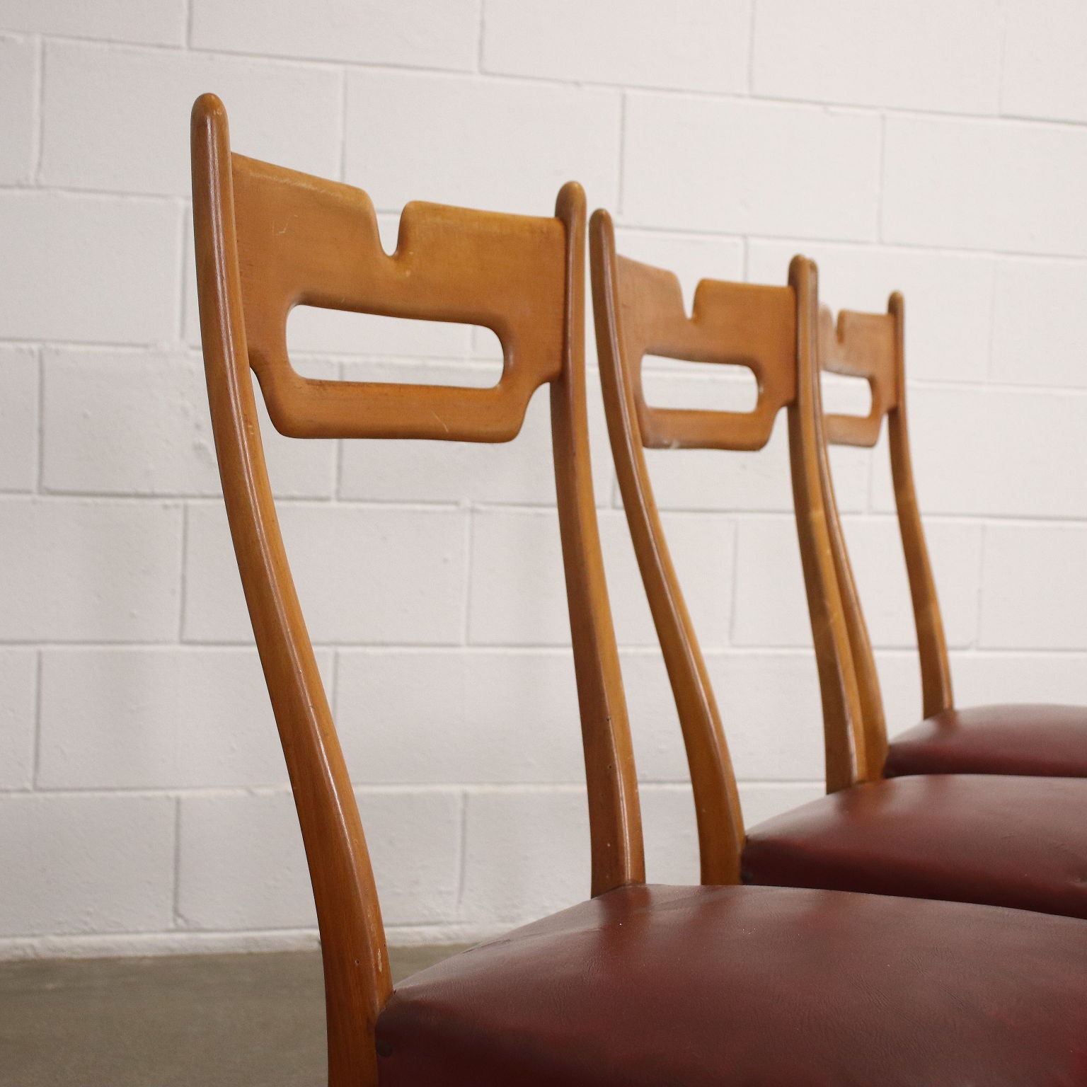 Group of 6 Chairs Beech Italy 1950s | Modernism  Chairs