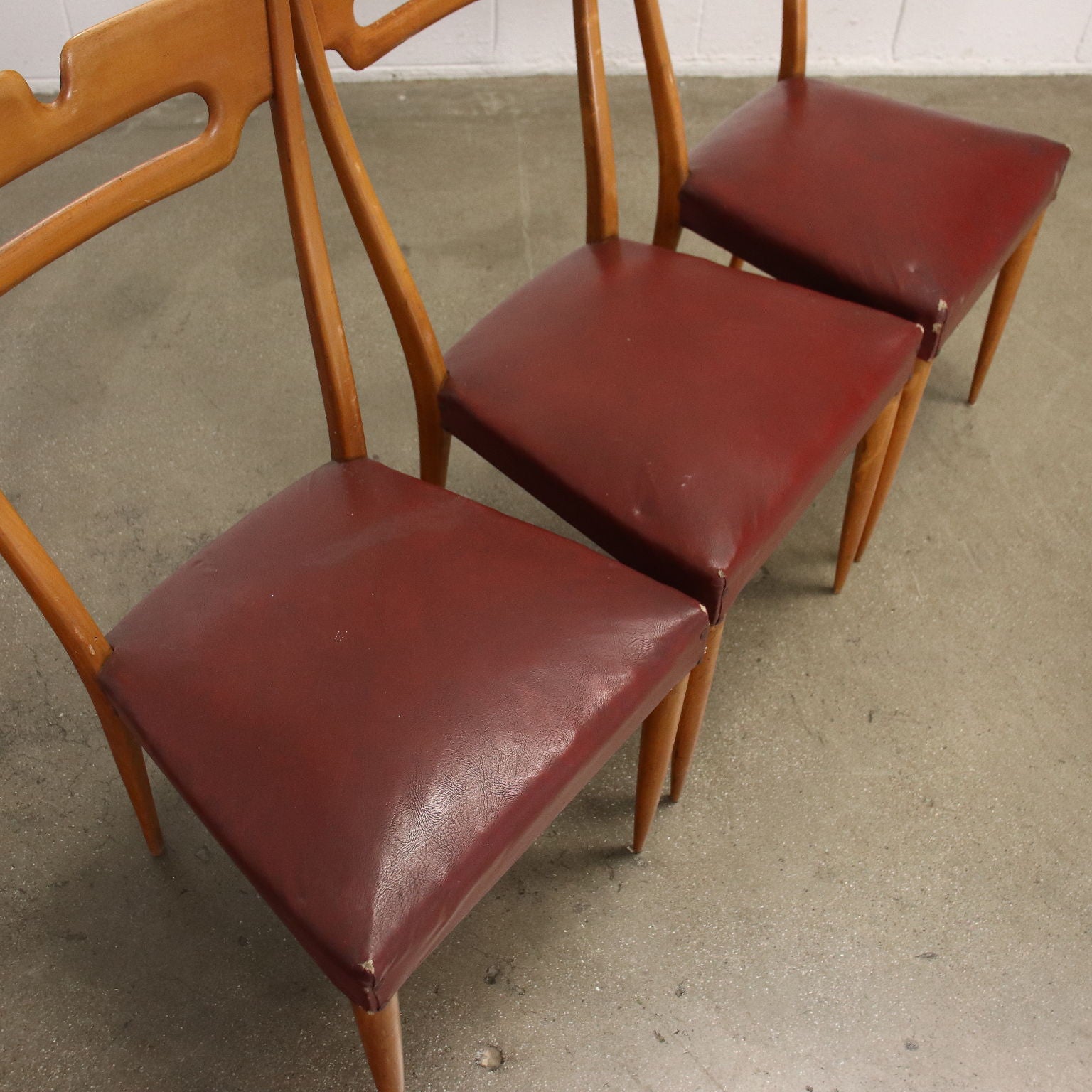 Group of 6 Chairs Beech Italy 1950s | Modernism  Chairs