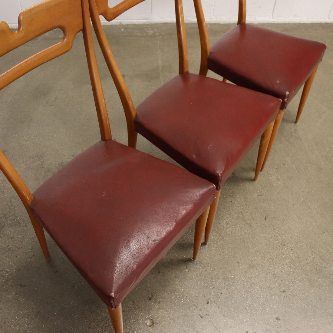 Group of 6 Chairs Beech Italy 1950s | Modernism  Chairs