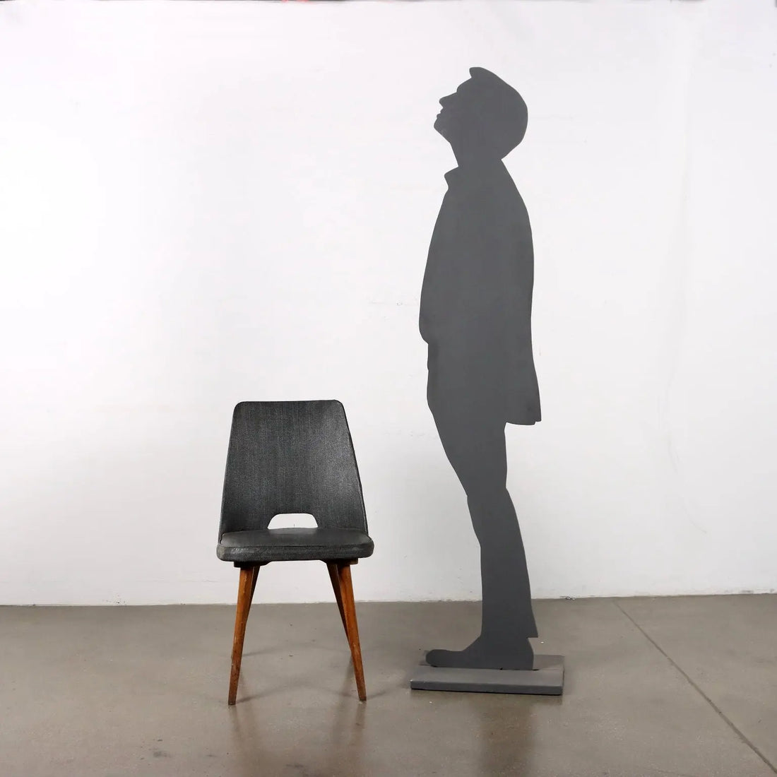 Vintage Chair from the 50s-60s Foam Padding Leatherette Upholstery | Modernism | Chairs