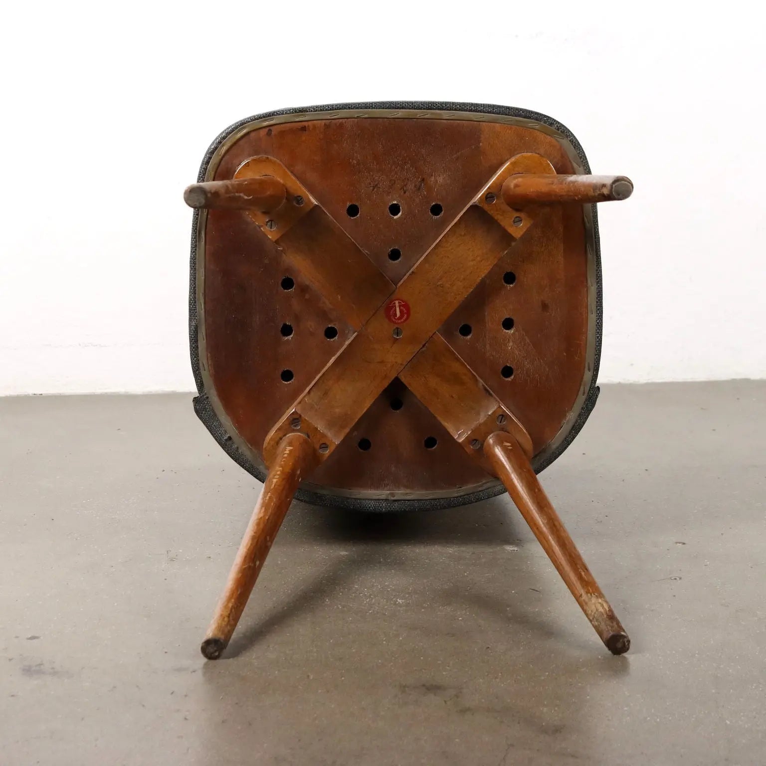Vintage Chair from the 50s-60s Foam Padding Leatherette Upholstery | Modernism | Chairs