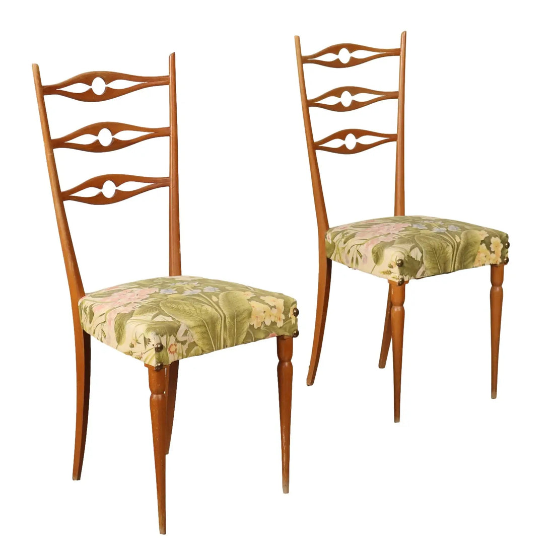 Vintage Chairs from the 1960s Beech Wood Spring Padding Cloth | Modernism | Chairs